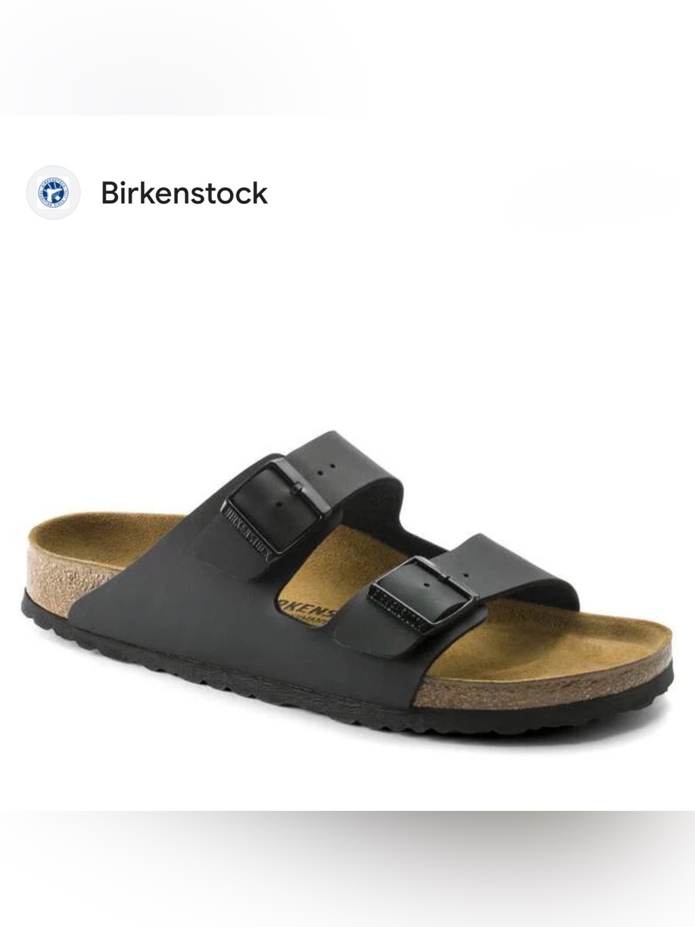 Birkenstock Men’s Arizona Two-Strap Sandal — Black- size 42